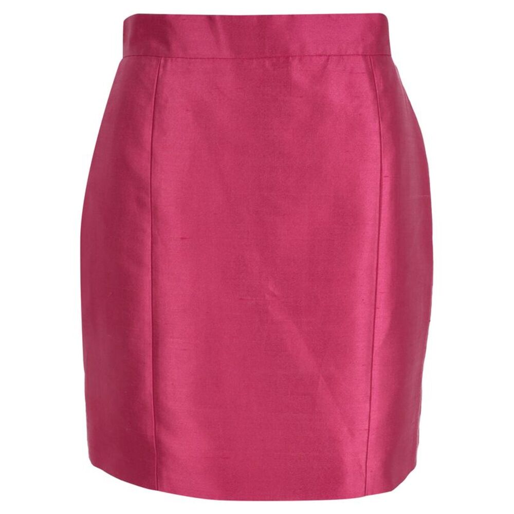 Dolce & Gabbana Pencil Mini Skirt in Pink Silk